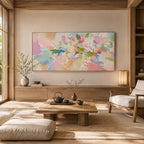 Plaster & Texture abstract oil painting showing layered abstract marks, texture and expressive painterly movement in a brown palette.
