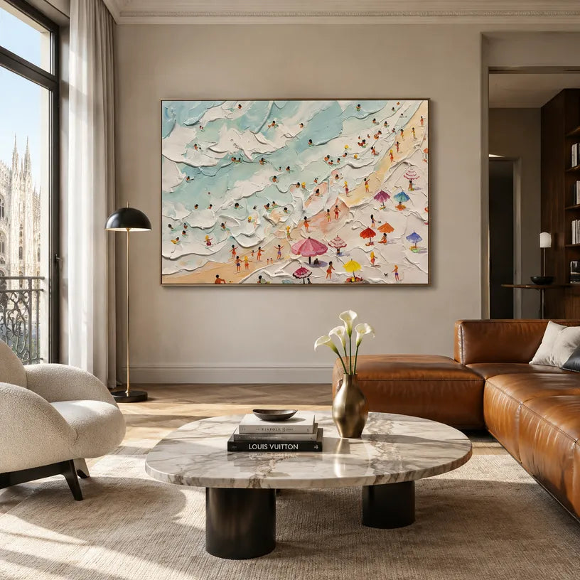 Plaster & Texture abstract oil painting showing layered abstract marks, texture and expressive painterly movement.