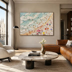 Plaster & Texture abstract oil painting showing layered abstract marks, texture and expressive painterly movement.