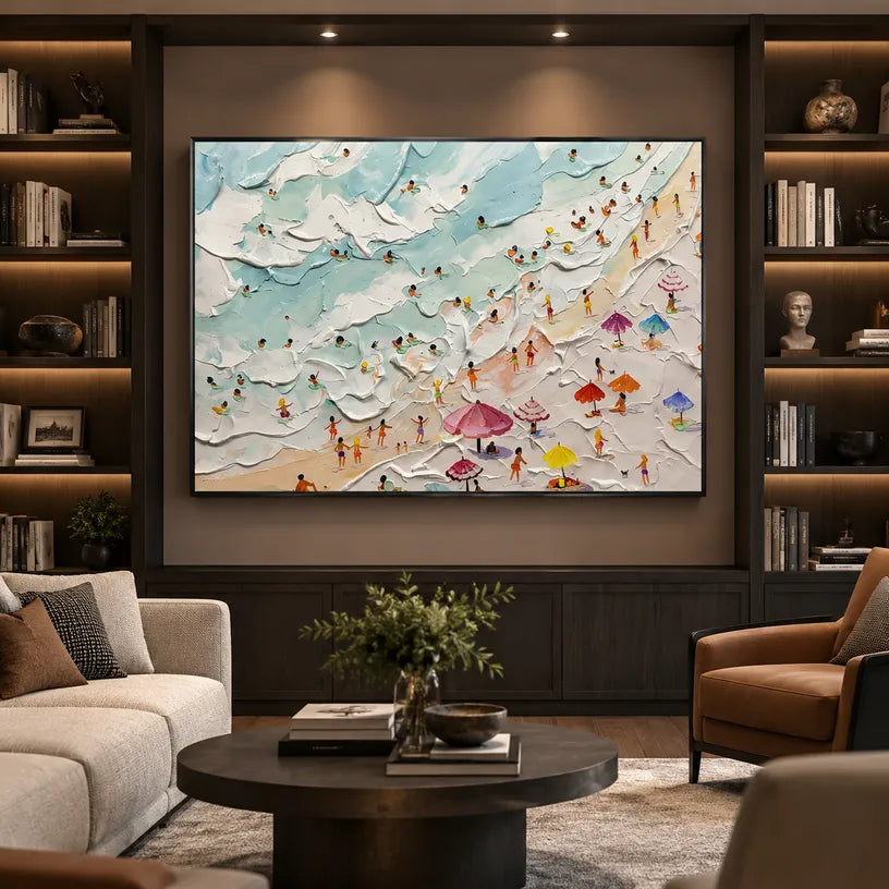 Plaster & Texture abstract oil painting showing layered abstract marks, texture and expressive painterly movement.