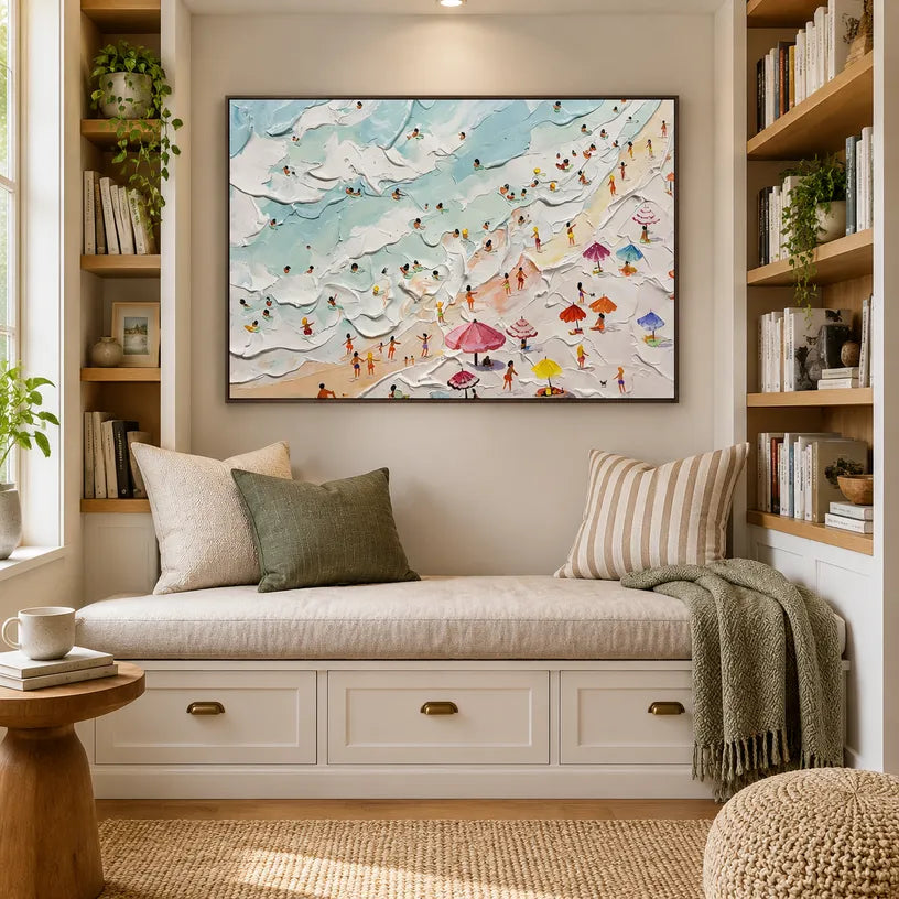 Plaster & Texture abstract oil painting showing layered abstract marks, texture and expressive painterly movement.