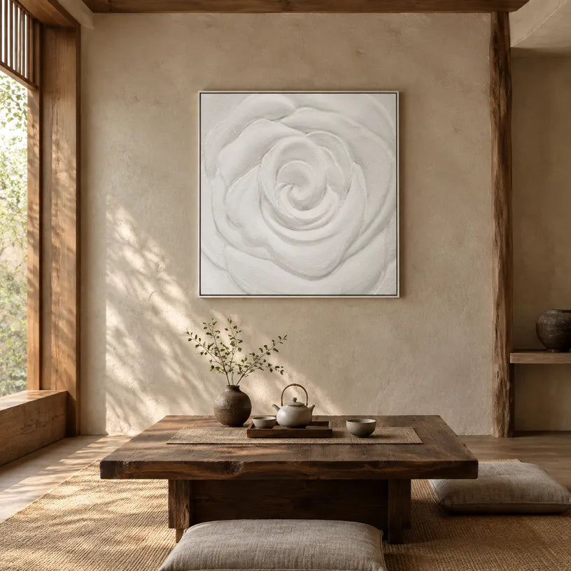 Plaster & Texture floral/botanicals & nature oil painting showing botanical forms, flowers or trees arranged in a calm painterly composition.