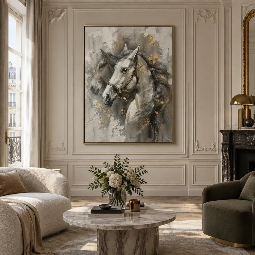 Plaster & Texture abstract oil painting showing layered abstract marks, texture and expressive painterly movement in a brown palette.