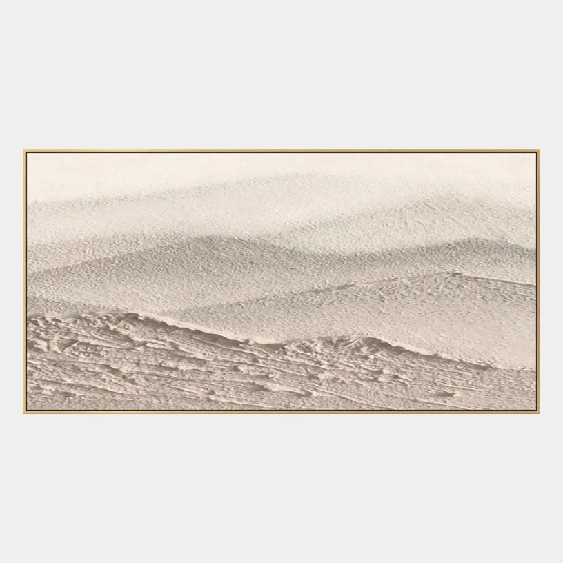 Plaster & Texture abstract oil painting showing layered abstract marks, texture and expressive painterly movement in a beige palette.