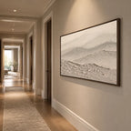 Plaster & Texture abstract oil painting showing layered abstract marks, texture and expressive painterly movement in a beige palette.