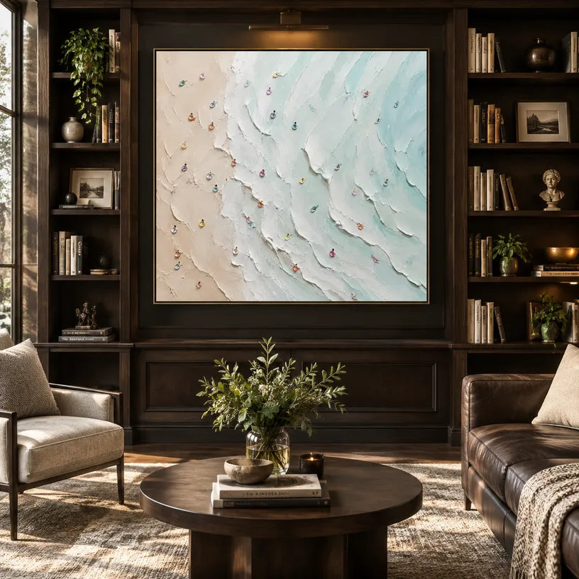 Plaster & Texture abstract oil painting showing layered abstract marks, texture and expressive painterly movement.