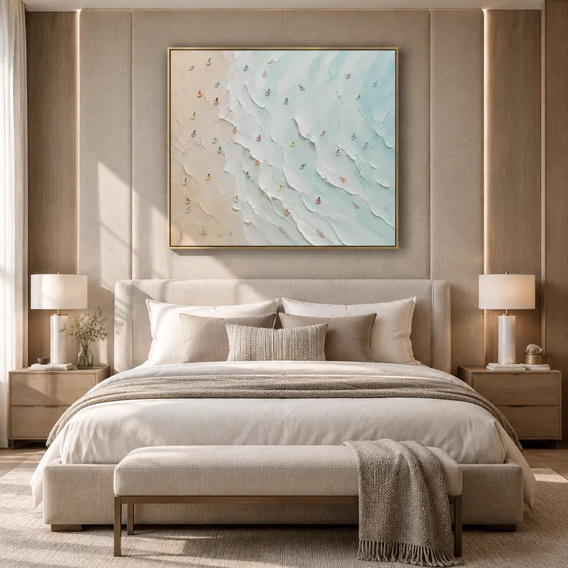 Plaster & Texture abstract oil painting showing layered abstract marks, texture and expressive painterly movement.