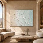 Plaster & Texture abstract oil painting showing layered abstract marks, texture and expressive painterly movement.