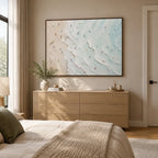 Plaster & Texture abstract oil painting showing layered abstract marks, texture and expressive painterly movement.