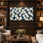 Plaster & Texture abstract oil painting showing layered abstract marks, texture and expressive painterly movement.