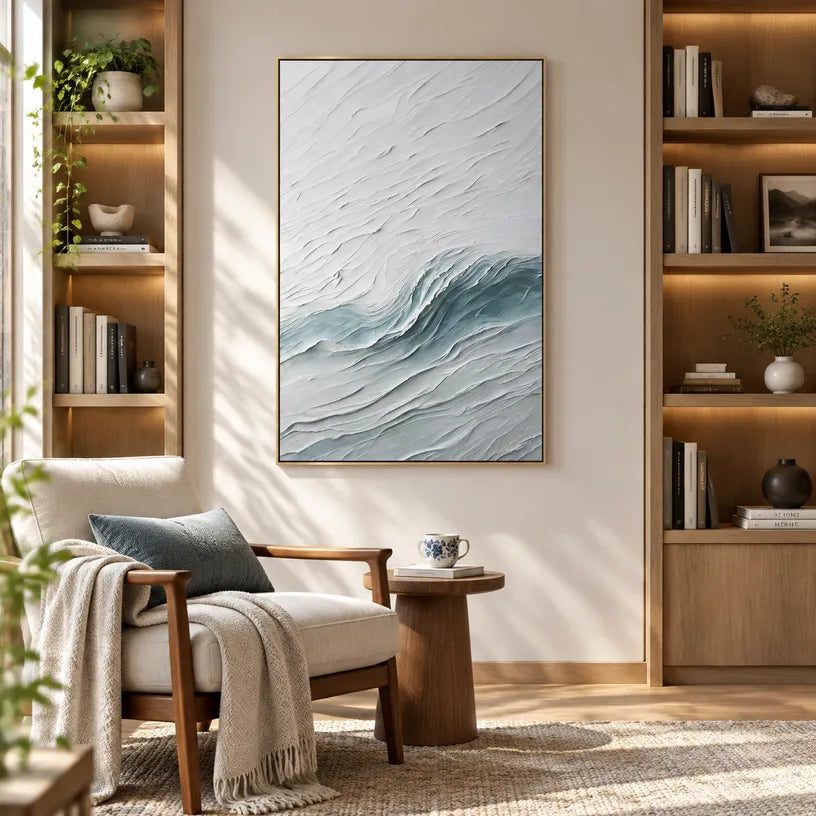 Plaster & Texture abstract oil painting showing layered abstract marks, texture and expressive painterly movement in a grey palette.