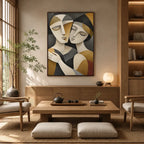 Ritrattistica pop e pittura a olio con figure espressive o ritratti resi con dettagli pittorici.