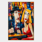 Populäres Porträt- und Figurenölgemälde mit einer ausdrucksstarken Figur oder einem Porträt mit malerischen Details in einer blauen Farbpalette.