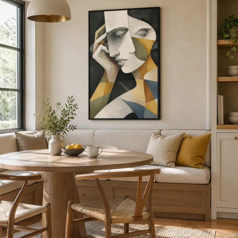 Populäres Porträt- und Figurenölgemälde mit einer ausdrucksstarken Figur oder einem Porträt mit malerischen Details in einer Beige-Palette.