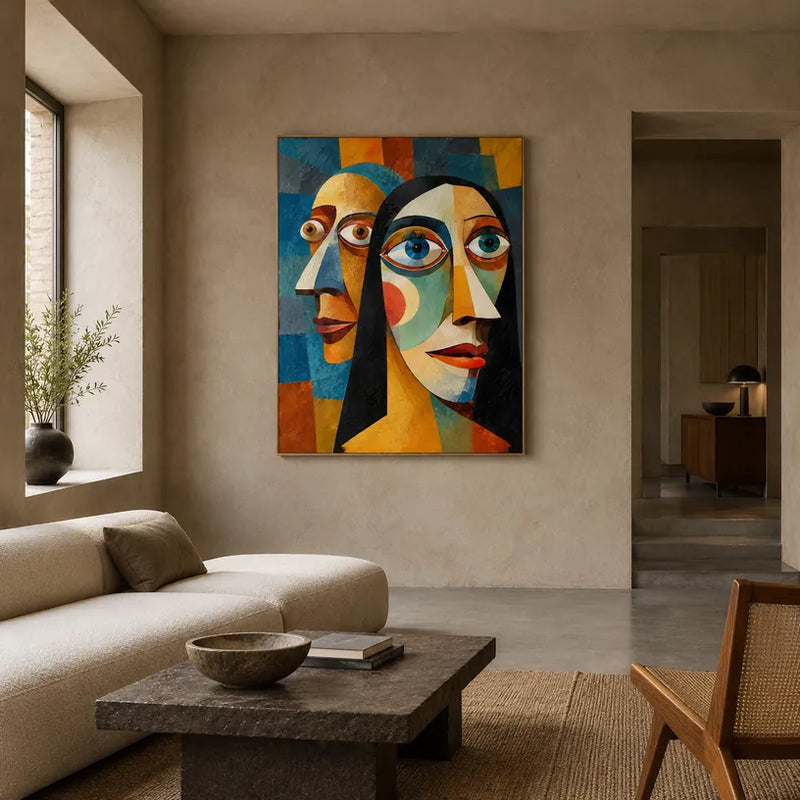 Ritrattistica pop e pittura a olio con figure espressive o ritratti resi con dettagli pittorici.