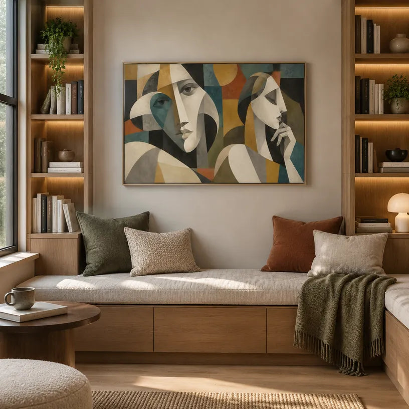 Populäres Porträt- und Figurenölgemälde mit einer ausdrucksstarken Figur oder einem Porträt mit malerischen Details in einer Beige-Palette.