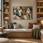 Populäres Porträt- und Figurenölgemälde mit einer ausdrucksstarken Figur oder einem Porträt mit malerischen Details in einer Beige-Palette.