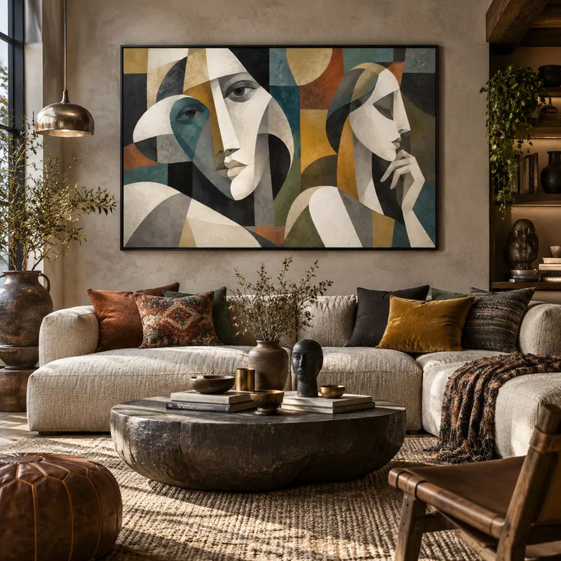 Populäres Porträt- und Figurenölgemälde mit einer ausdrucksstarken Figur oder einem Porträt mit malerischen Details in einer Beige-Palette.