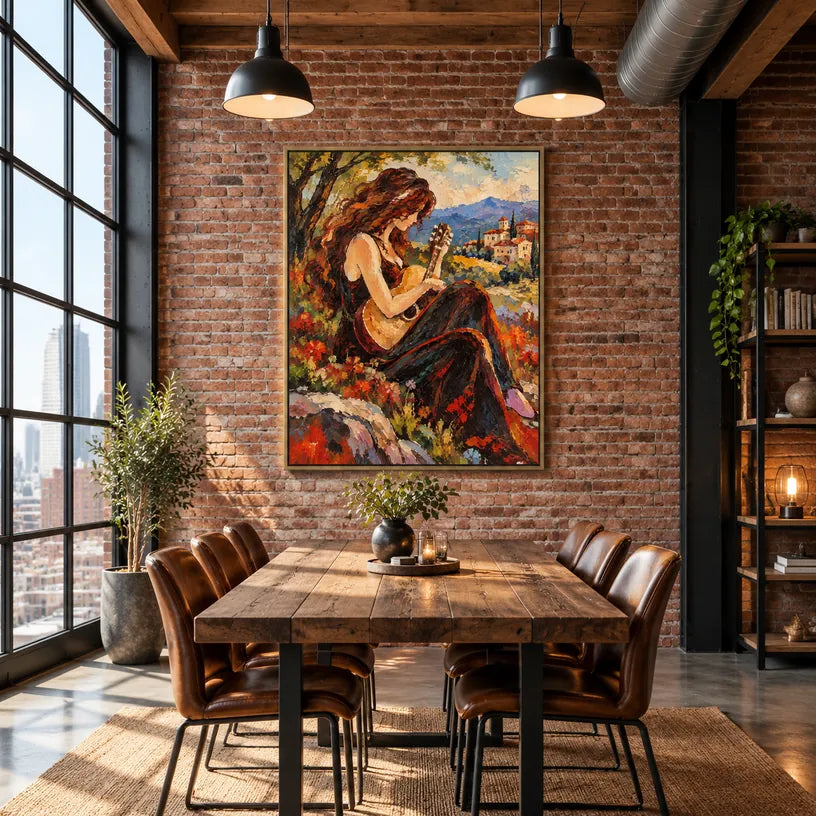 Peinture à l'huile de portraits et de figures pop représentant une figure ou un portrait expressif rendu avec des détails picturaux.