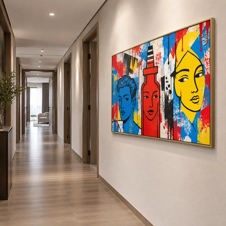 Ritrattistica pop e pittura a olio con figure espressive o ritratti resi con dettagli pittorici.