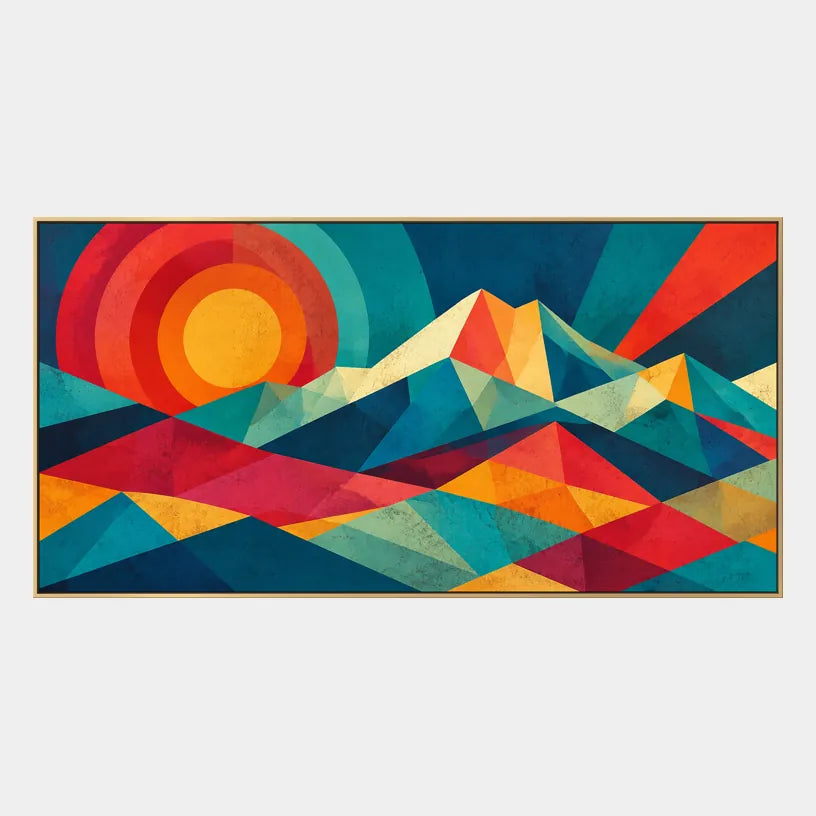 Pintura al óleo de paisajes pop, paisajes marinos y urbanos que presenta una composición atmosférica inspirada en un paisaje, un paisaje marino o una ciudad en una paleta azul.