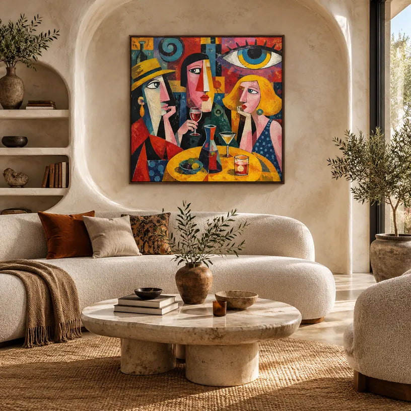 Retrato pop y pintura al óleo de figuras que presentan una figura o un retrato expresivo representado con detalles pictóricos.