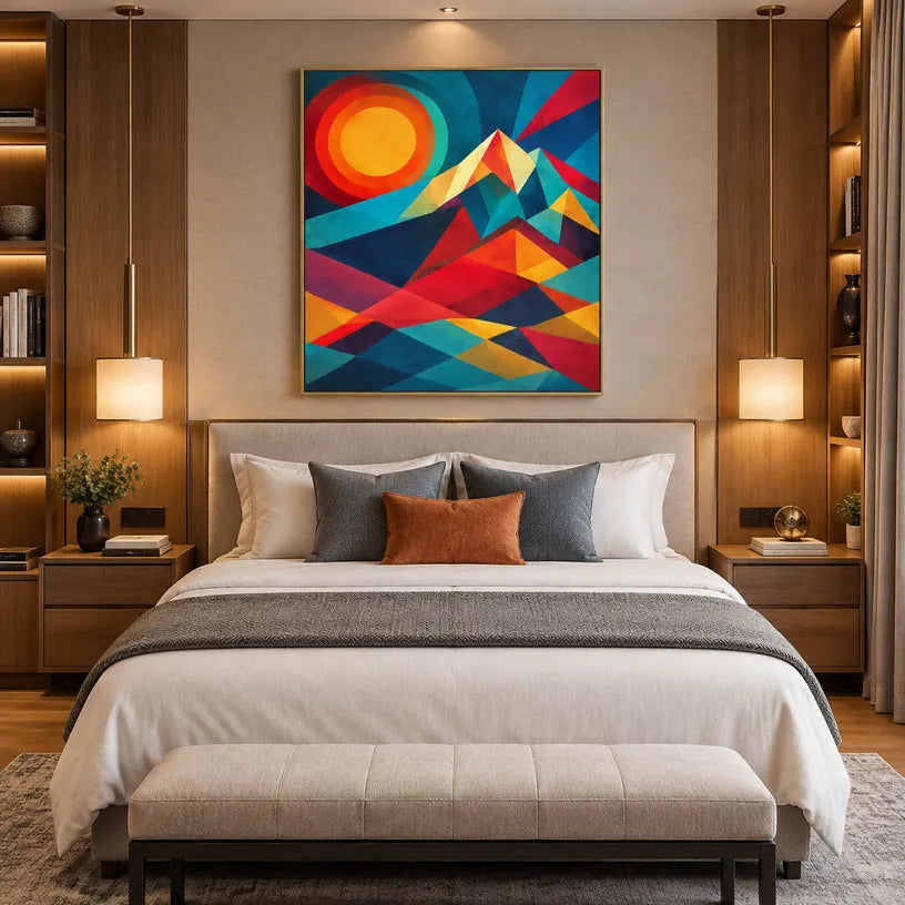 Pintura al óleo pop abstracta y conceptual que presenta marcas abstractas en capas, textura y movimiento pictórico expresivo en una paleta azul.