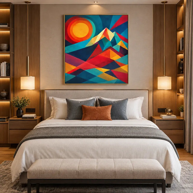 Pintura al óleo pop abstracta y conceptual que presenta marcas abstractas en capas, textura y movimiento pictórico expresivo en una paleta azul.