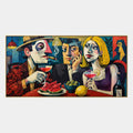 Retrato pop y pintura al óleo de figuras que presentan una figura o un retrato expresivo representado con detalles pictóricos.
