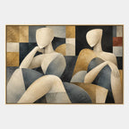 Pop portraiture & figure oil painting featuring an expressive figure or portrait rendered with painterly detail in a beige palette.