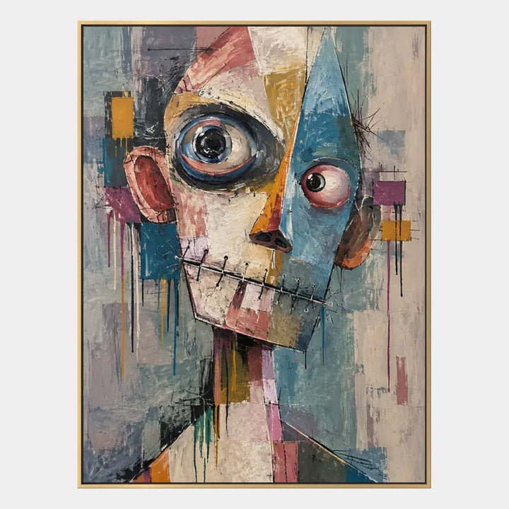 Ritrattistica pop e pittura a olio con figure espressive o ritratti resi con dettagli pittorici.