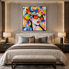 Retrato pop y pintura al óleo de figuras que presentan una figura o un retrato expresivo representado con detalles pictóricos.