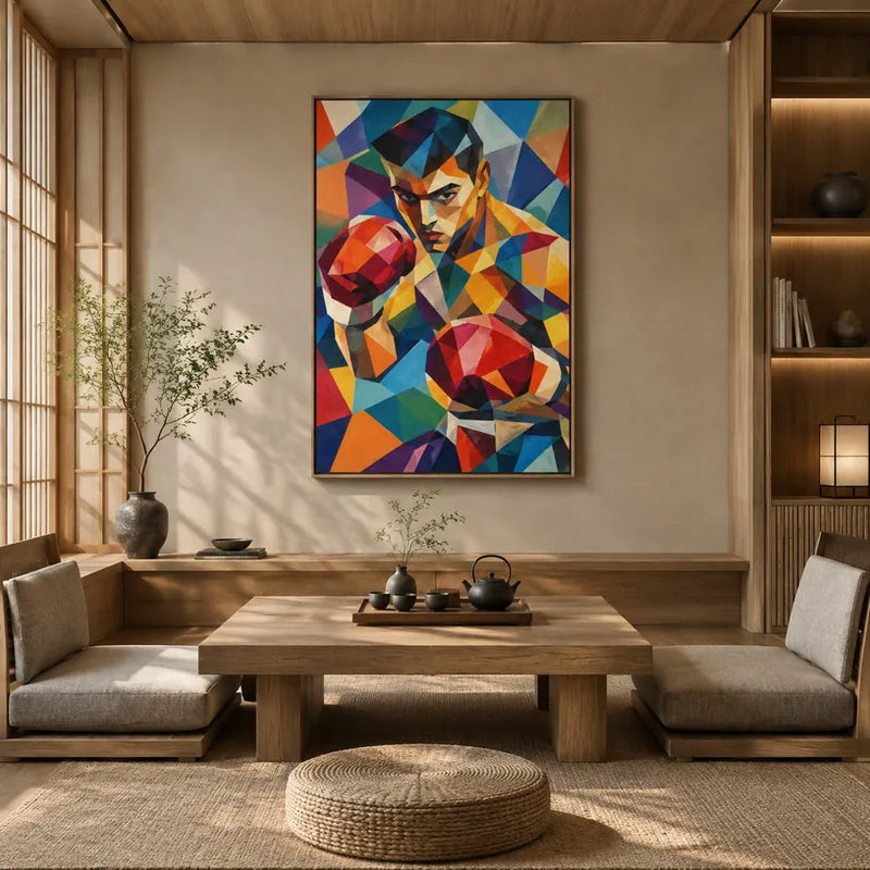 Peinture à l'huile de portraits et de figures pop représentant une figure ou un portrait expressif rendu avec des détails picturaux.