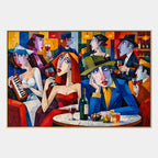 Retrato pop y pintura al óleo de figuras que presentan una figura o un retrato expresivo representado con detalles pictóricos.