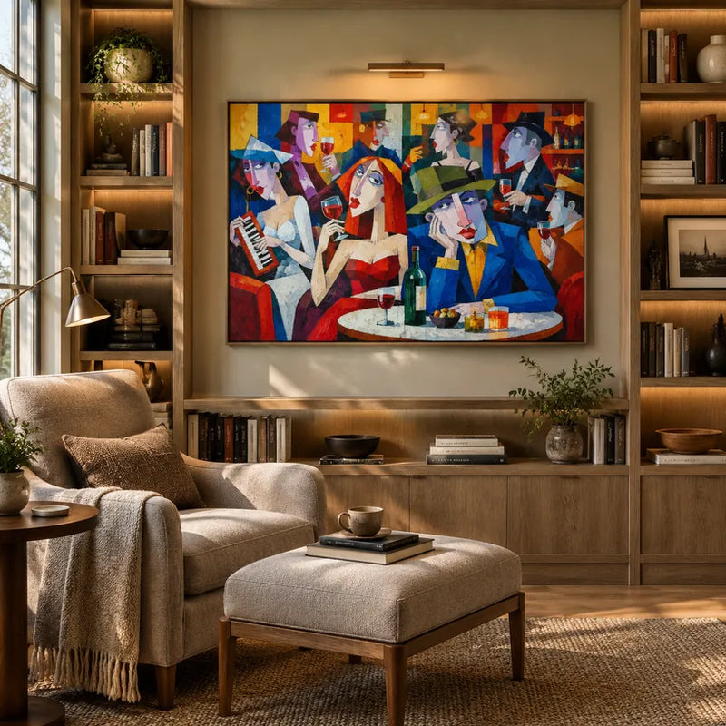 Retrato pop y pintura al óleo de figuras que presentan una figura o un retrato expresivo representado con detalles pictóricos.