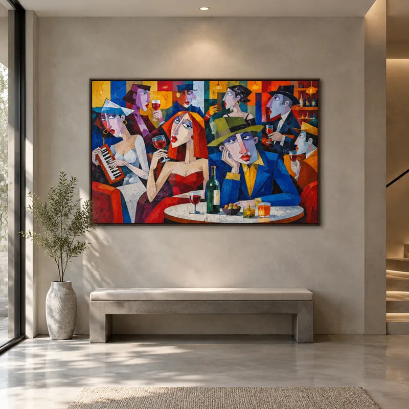 Retrato pop y pintura al óleo de figuras que presentan una figura o un retrato expresivo representado con detalles pictóricos.