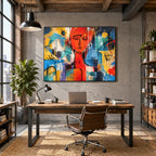 Pop portraiture & figure oil painting featuring an expressive figure or portrait rendered with painterly detail.