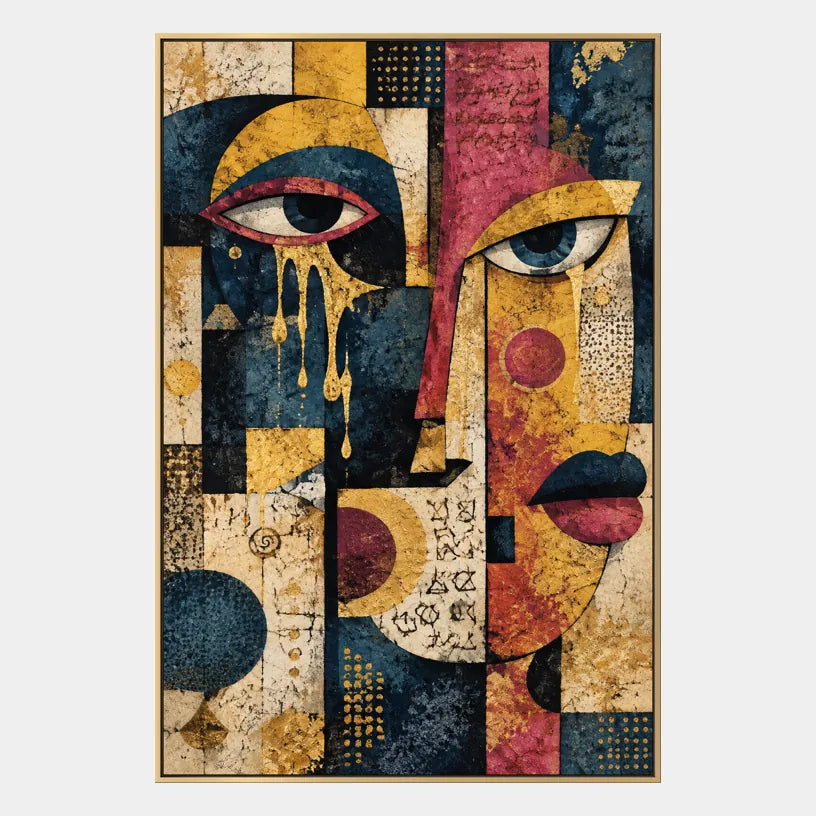 Retrato pop y pintura al óleo de figuras que presentan una figura o un retrato expresivo representado con detalles pictóricos.
