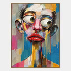 Ritrattistica pop e pittura a olio con figure espressive o ritratti resi con dettagli pittorici.