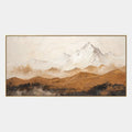 Peinture à l'huile de paysages, de marines et de paysages urbains Wabi-Sabi présentant un paysage atmosphérique, un paysage marin ou une composition inspirée de la ville dans une palette beige.