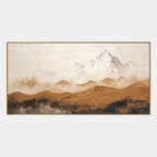 Wabi-Sabi abstract oil painting showing layered abstract marks, texture and expressive painterly movement in a beige palette.