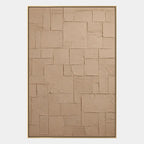 Wabi-Sabi abstract oil painting showing layered abstract marks, texture and expressive painterly movement in a brown palette.