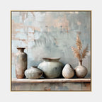 Wabi-Sabi abstract oil painting showing layered abstract marks, texture and expressive painterly movement in a grey palette.