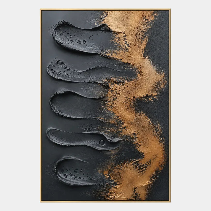 Wabi-Sabi abstract oil painting showing layered abstract marks, texture and expressive painterly movement in a blue palette.