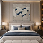 Wabi-Sabi abstract oil painting showing layered abstract marks, texture and expressive painterly movement in a brown palette.