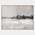 Pittura a olio di paesaggi Wabi-Sabi, paesaggi marini e paesaggi urbani con un paesaggio atmosferico, un paesaggio marino o una composizione ispirata alla città in una tavolozza di grigi.