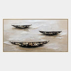 Wabi-Sabi abstract oil painting showing layered abstract marks, texture and expressive painterly movement in a brown palette.