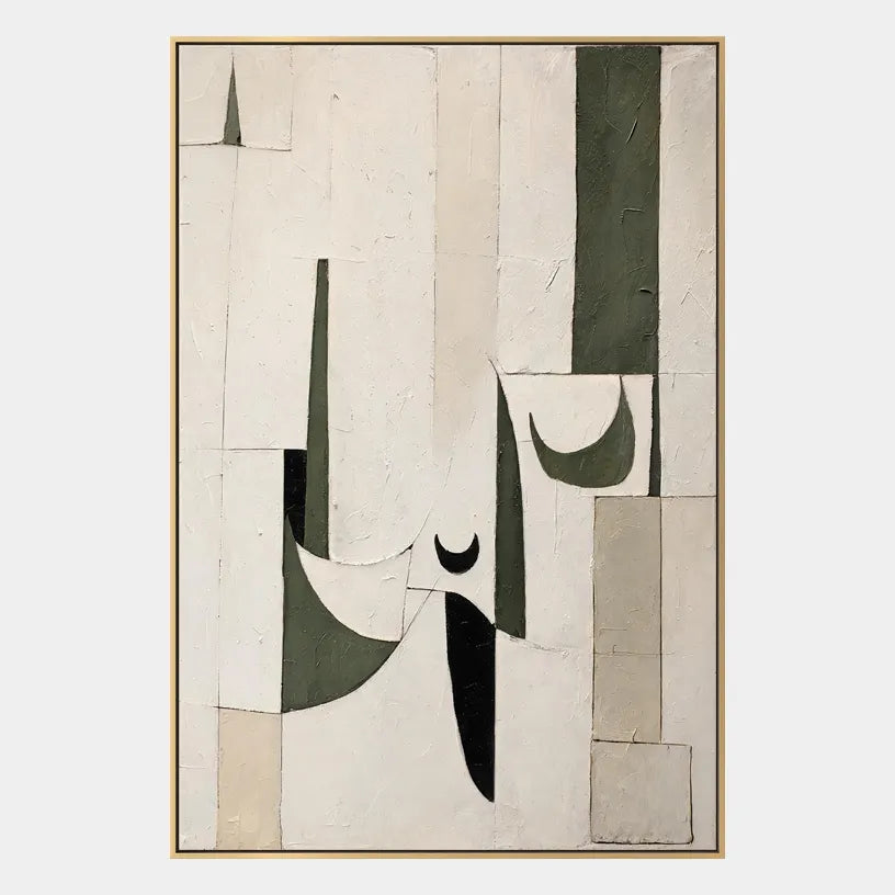 Wabi-Sabi abstract oil painting showing layered abstract marks, texture and expressive painterly movement.