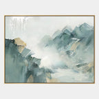 Wabi-Sabi abstract oil painting showing layered abstract marks, texture and expressive painterly movement.
