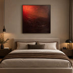 Wabi-Sabi abstract oil painting showing layered abstract marks, texture and expressive painterly movement in a black palette.